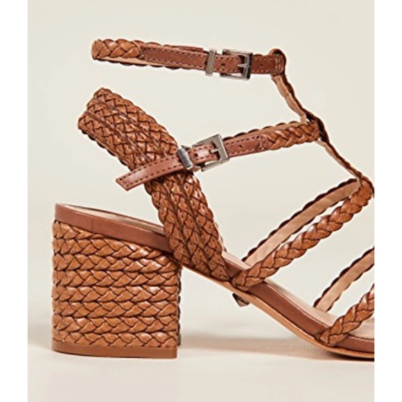 Schutz Rosalia Strappy Block Heel Sandal in Deep Nude Leather, 7.5 - Picture 3 of 14